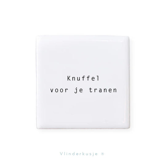 Mini troosttegeltje - Knuffel voor je tranen