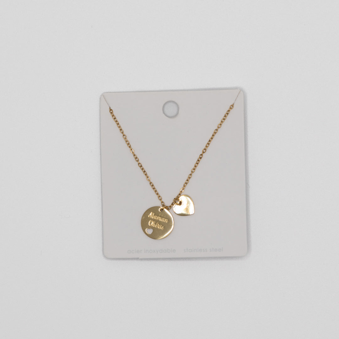 Ketting - Maman chérie met hartje