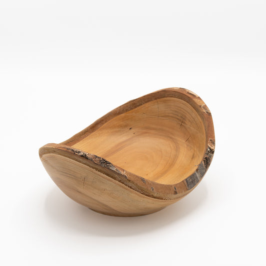 Set van 3 handgedraaide houten schaaltjes