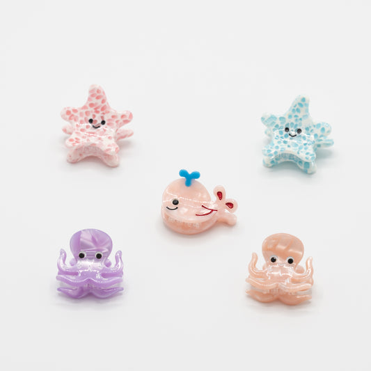 Haarspeldje - Paarse octopus