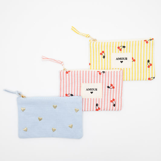 Etui met kersjes (geel)