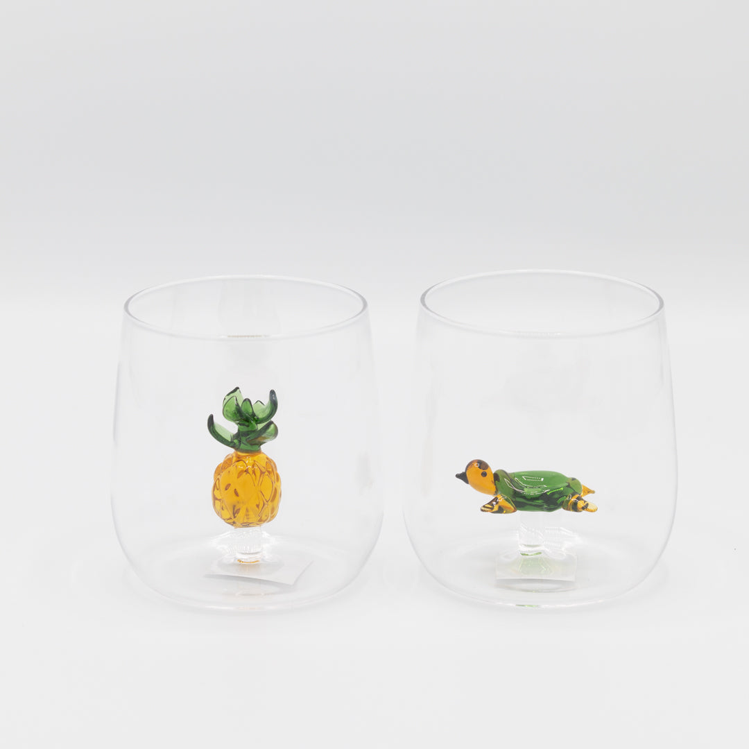 Drinkglas met schildpad