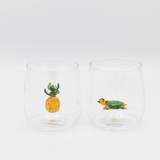 Drinkglas met schildpad