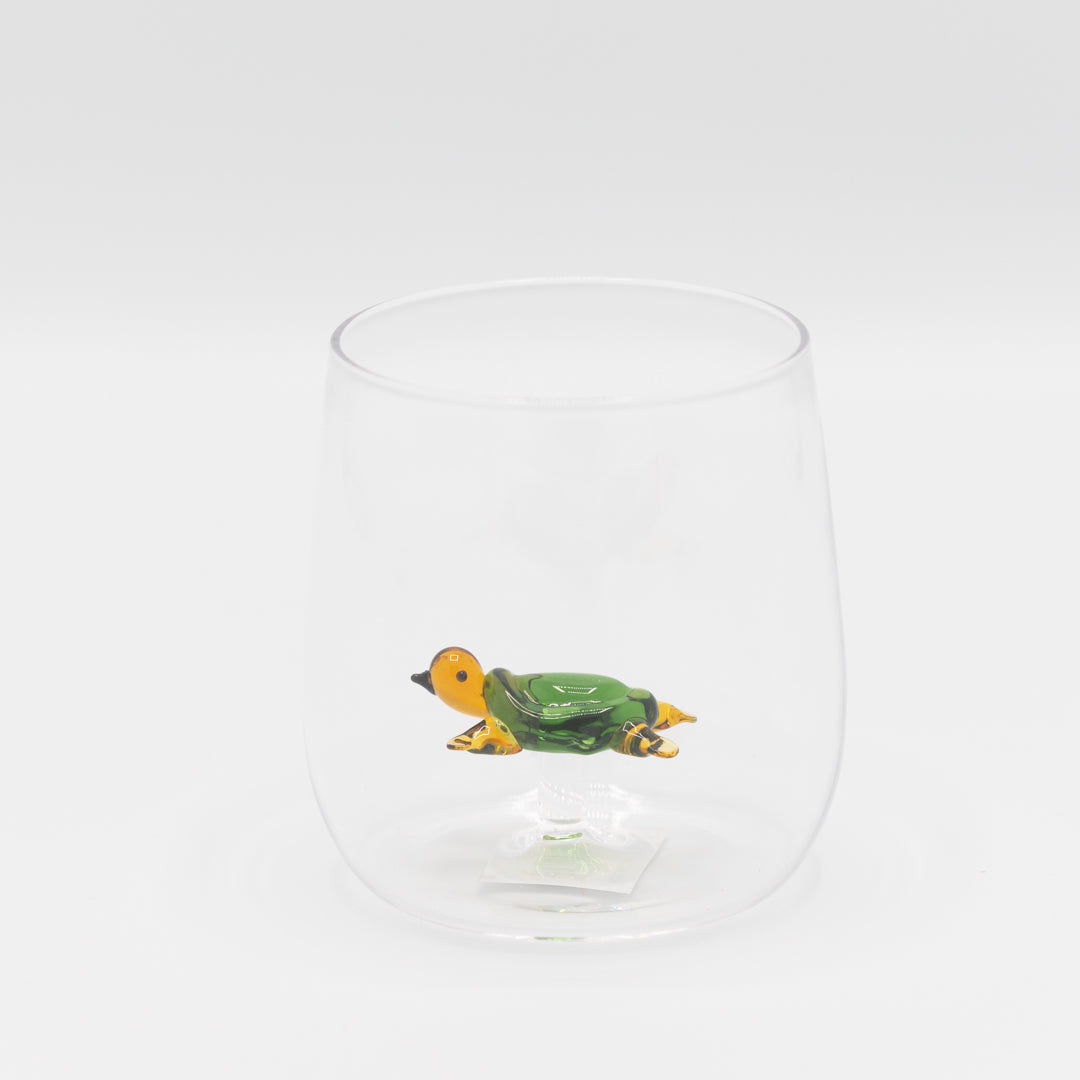 Drinkglas met schildpad