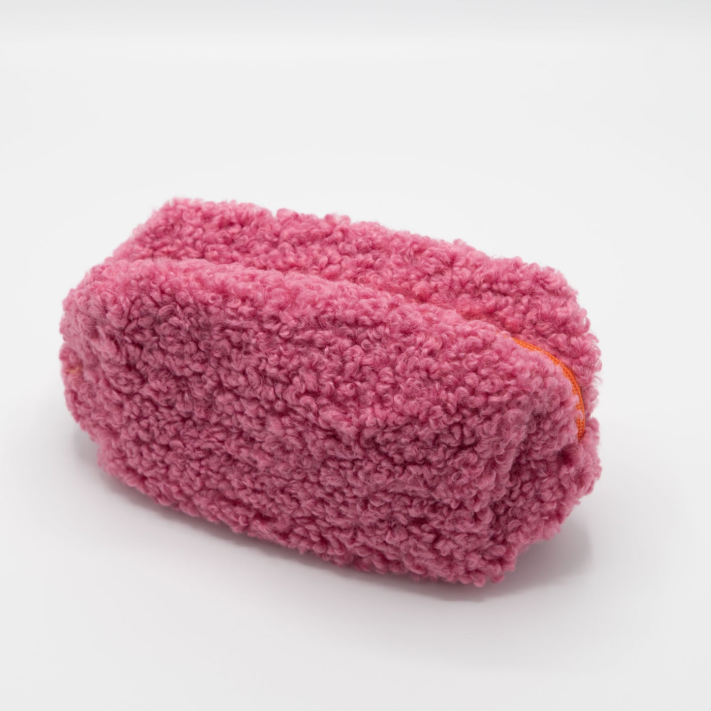 Fluffy toiletzak met oranje rits