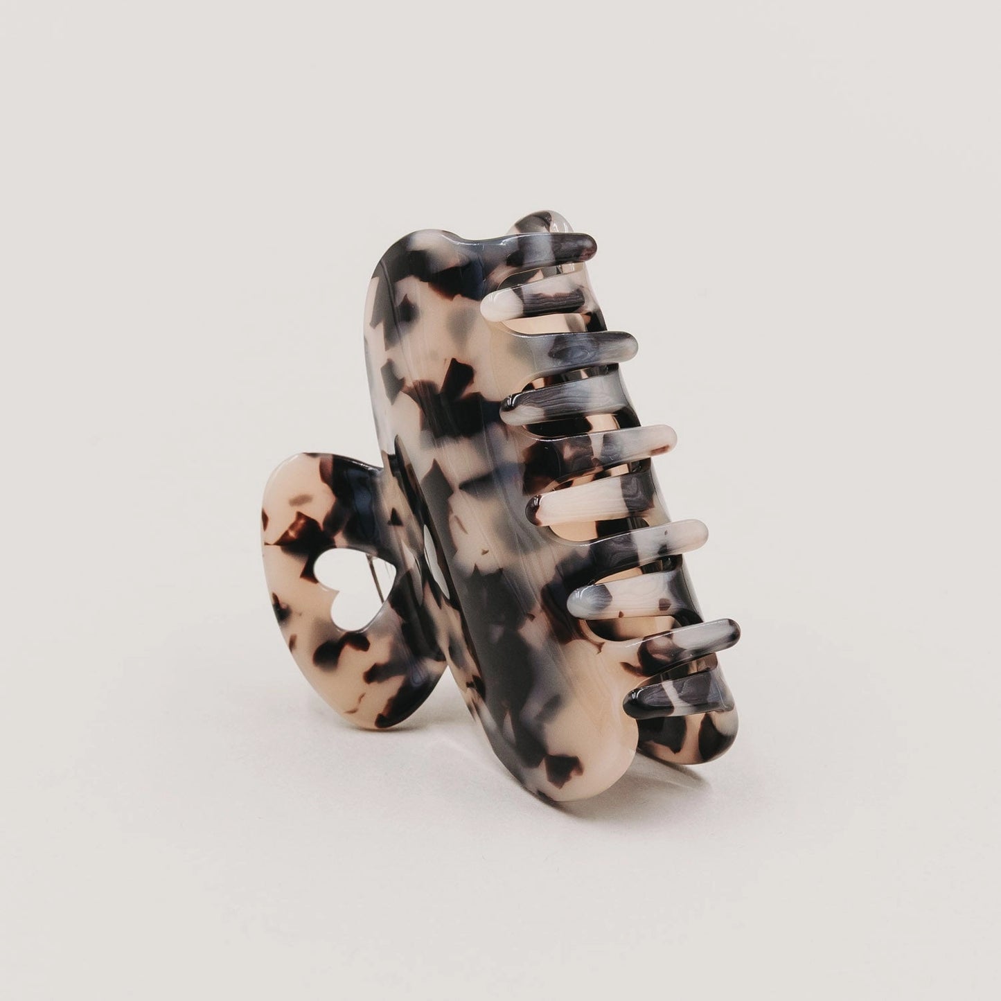 Haarspeld - leopard met hartje