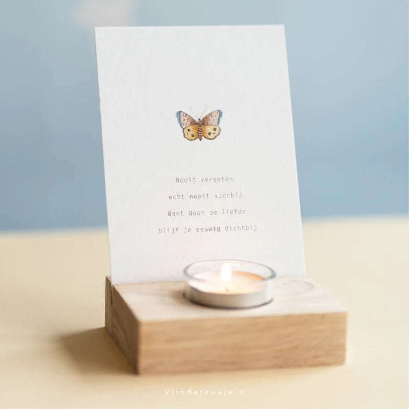 Gedenkplekje voor A6 kaart & minivaasje/theelichtje