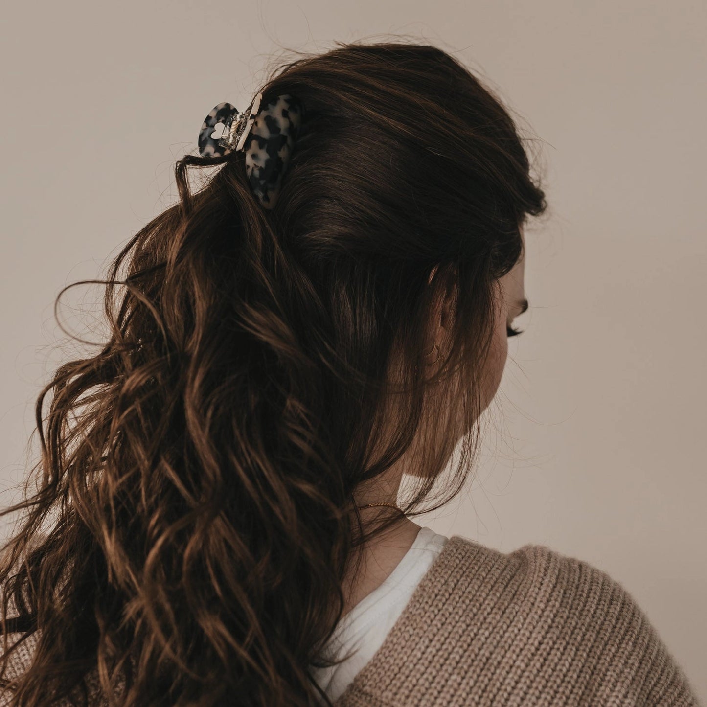 Haarspeld - leopard met hartje