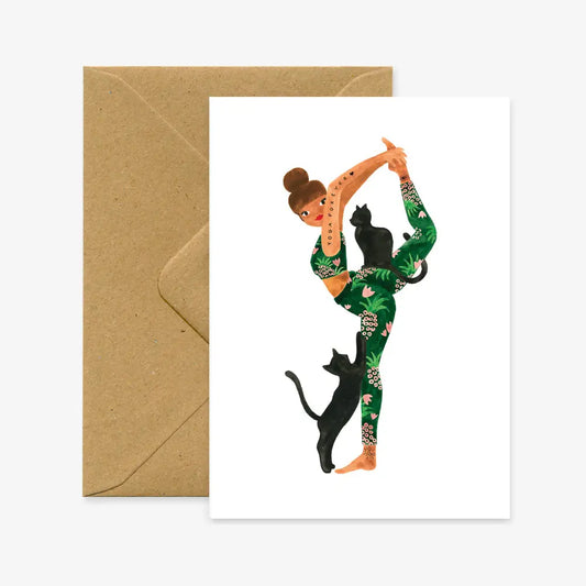 Wenskaart met Yoga For Ever