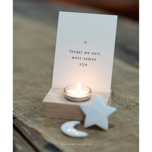 Gedenkplekje voor A6 kaart & minivaasje/theelichtje