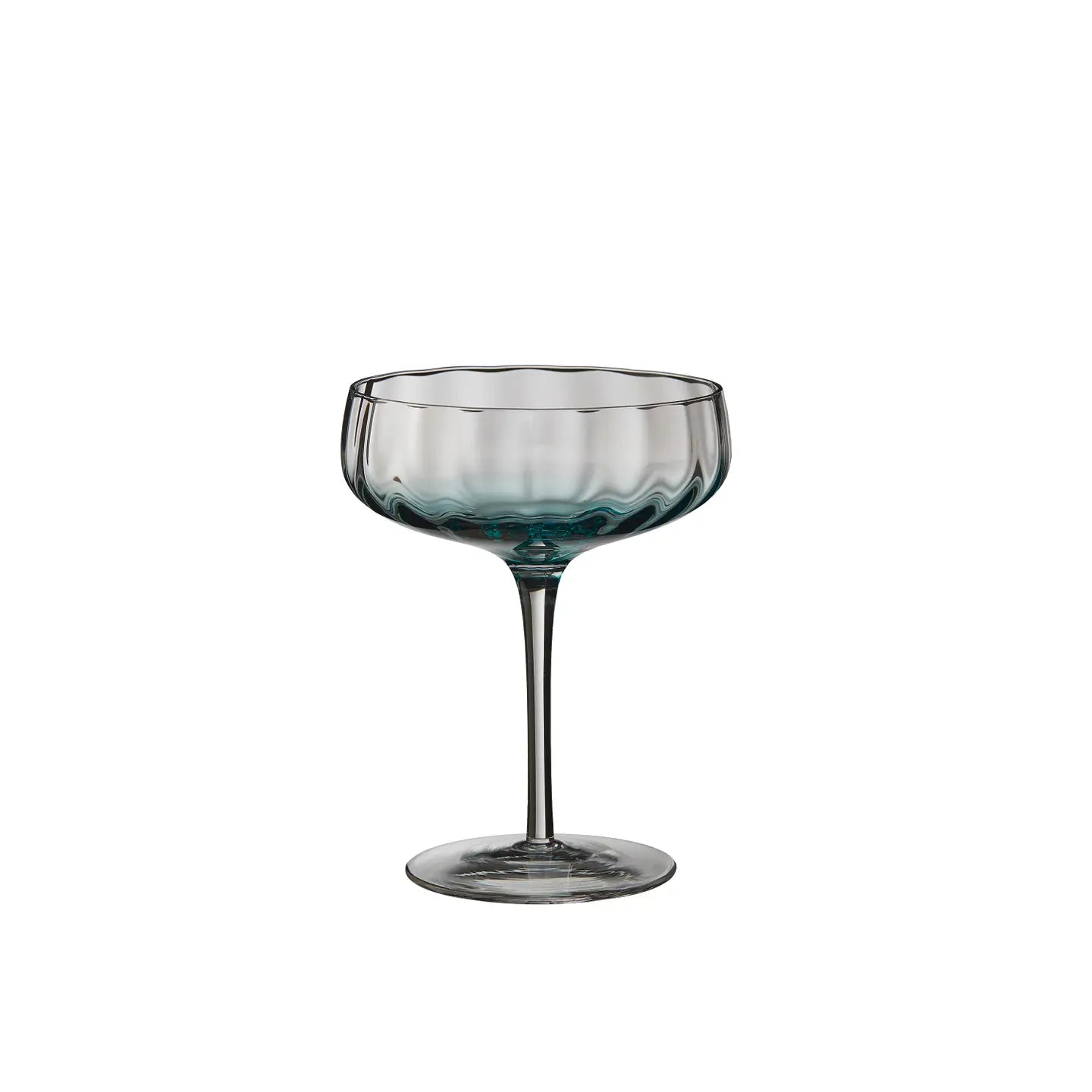 Champagne / cocktailglas (petrolblauw)