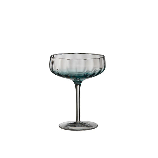 Champagne / cocktailglas (petrolblauw)
