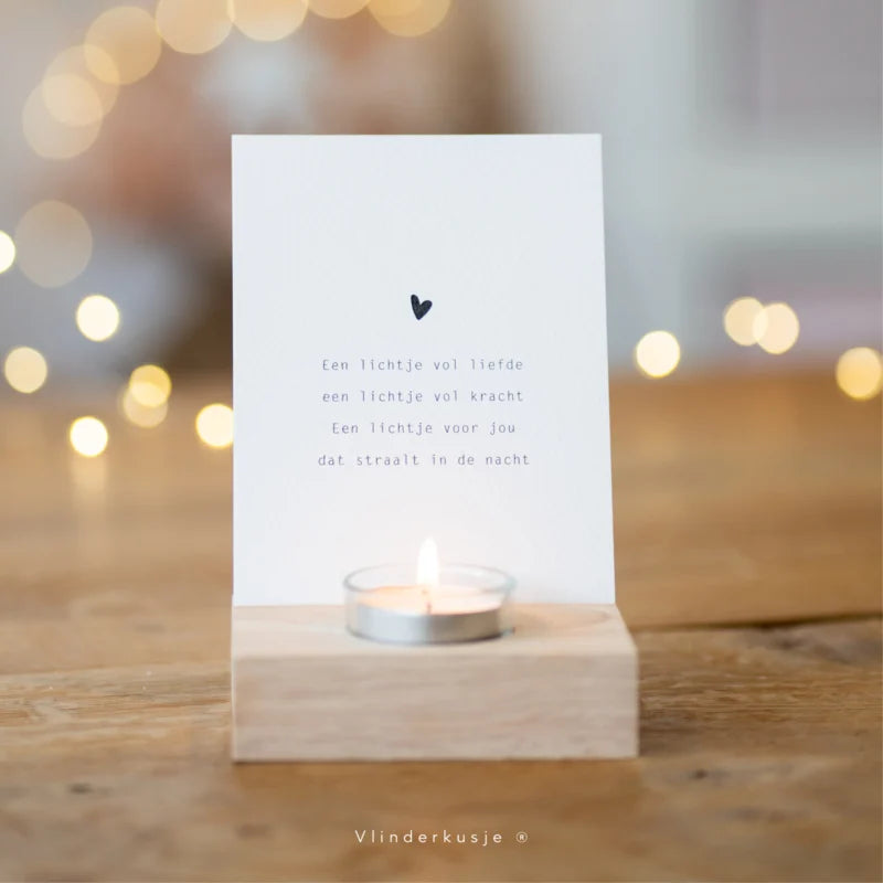 Gedenkplekje voor A6 kaart & minivaasje/theelichtje
