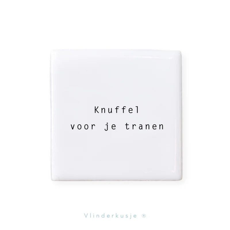 Mini troosttegeltje - Knuffel voor je tranen