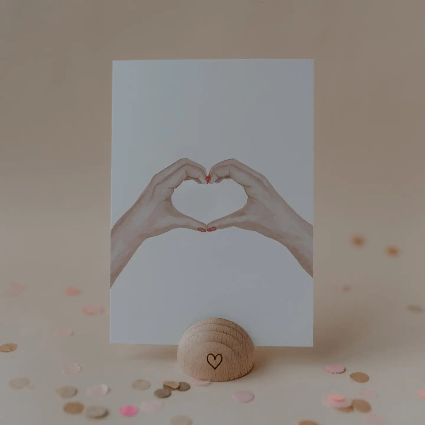 Wenskaart met hartje