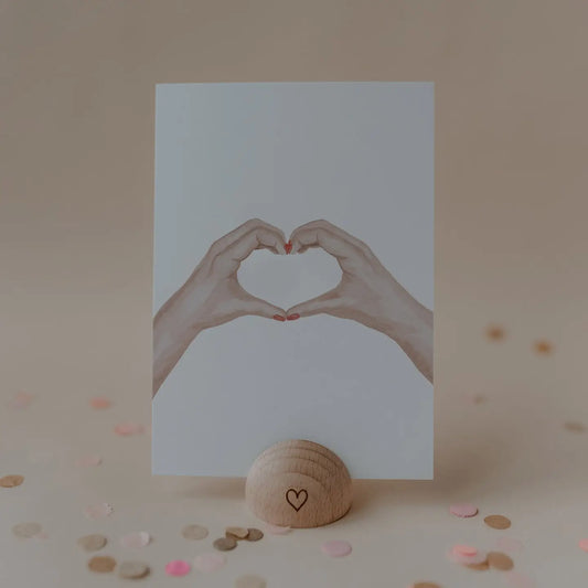 Wenskaart met hartje