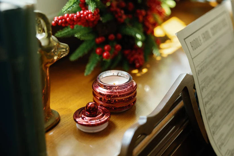 Glazen kaars Mercurius - Winter Berry