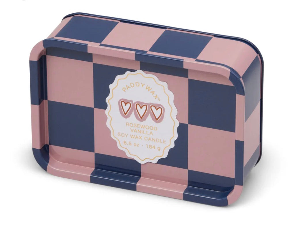 Bedrukte blikkaars - rozenhout, vanille