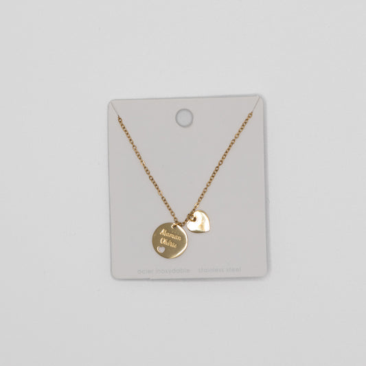 Ketting - Maman chérie met hartje