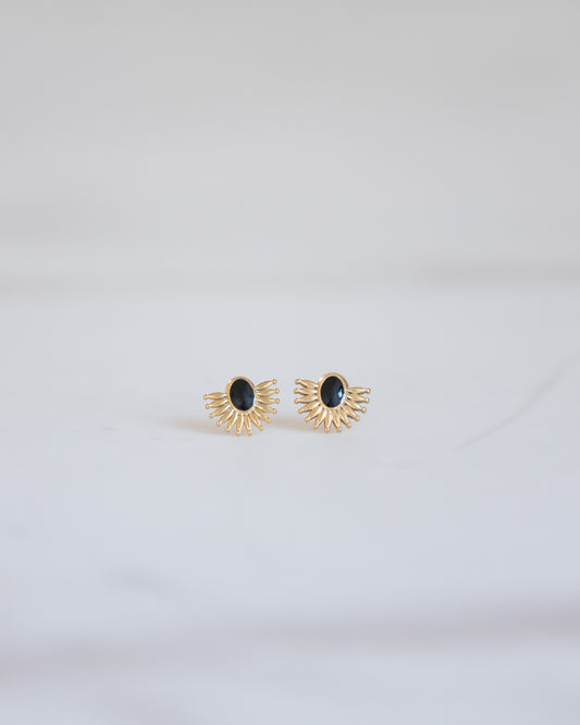 Oorbellen (set van 2) - Black Sun