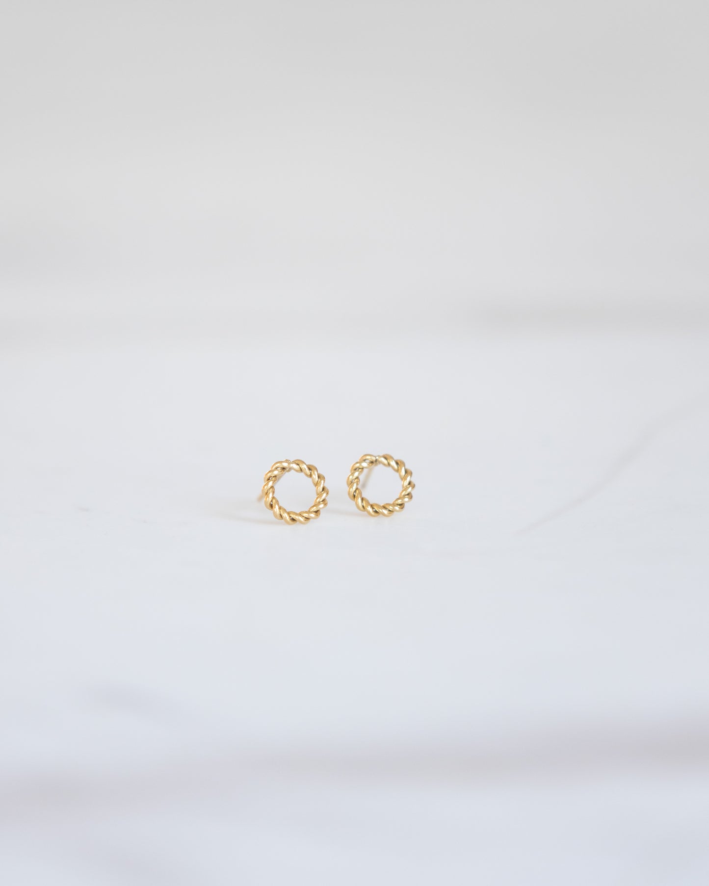 Oorbellen (set van 2) - Gevlochten cirkel