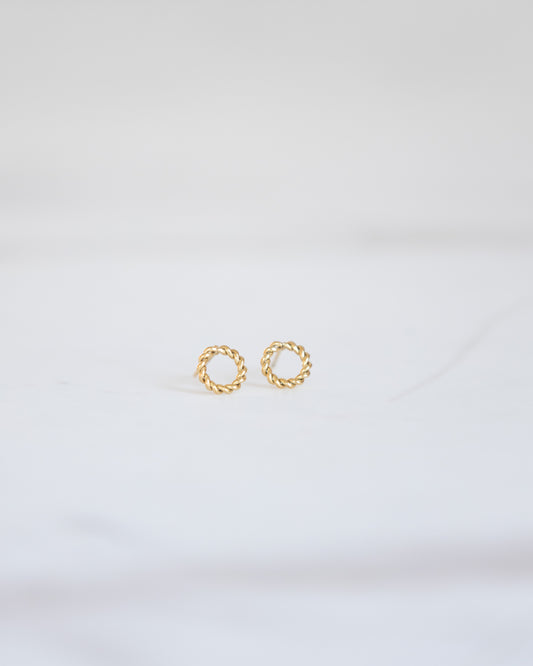 Oorbellen (set van 2) - Gevlochten cirkel