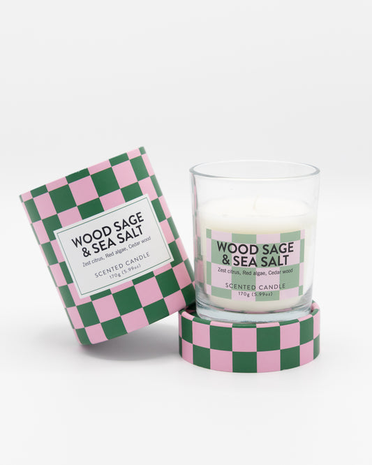 Geurkaars Wood Sage & Sea Salt