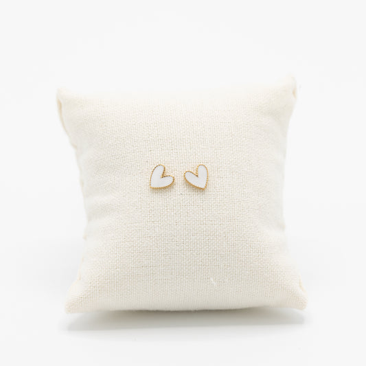 Set studs - wit hartje