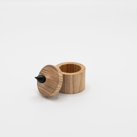 Handgedraaid houten potje
