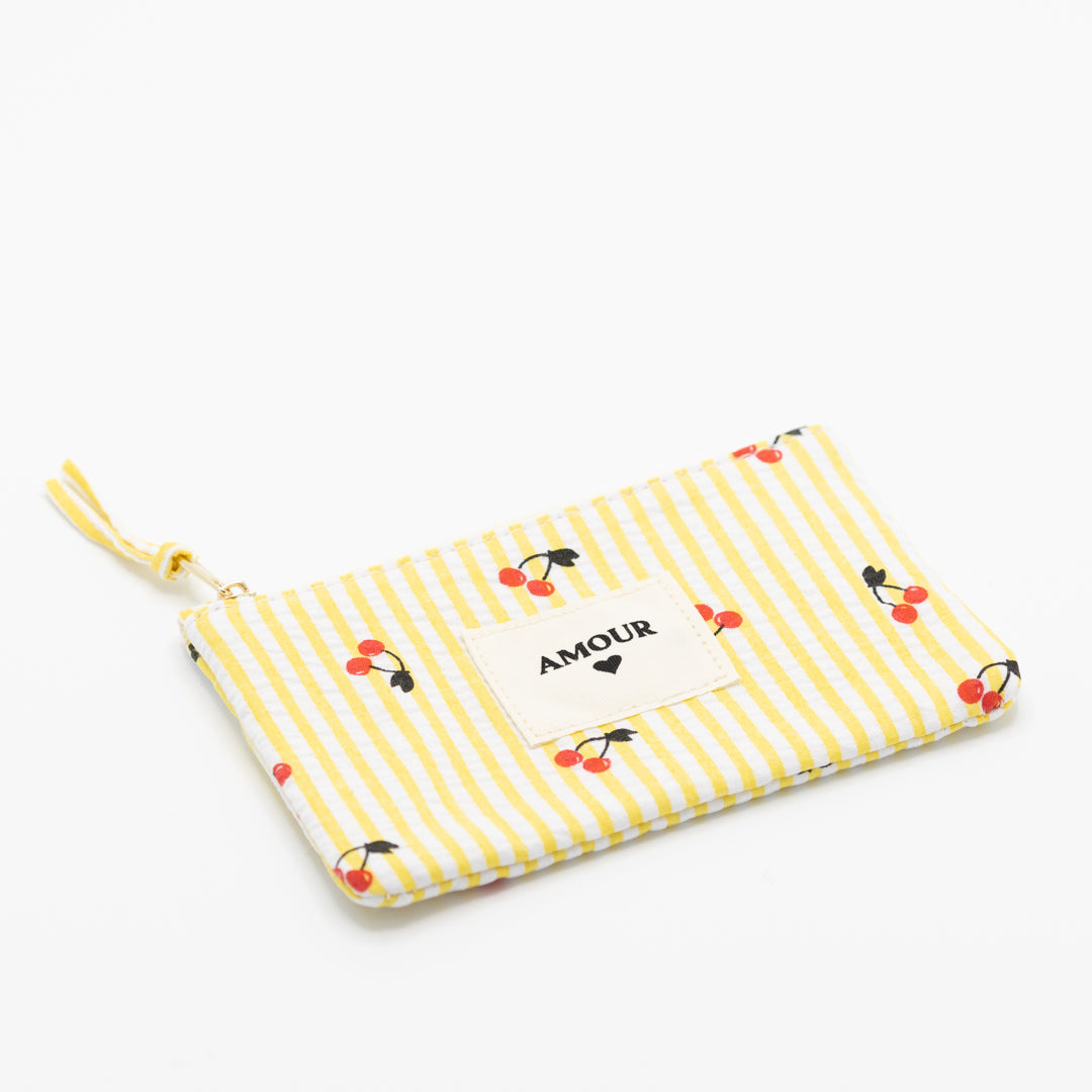 Etui met kersjes (geel)