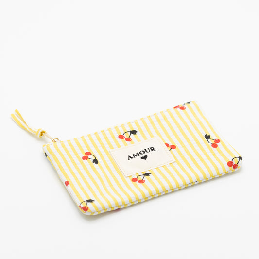 Etui met kersjes (geel)