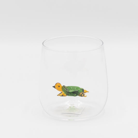 Drinkglas met schildpad