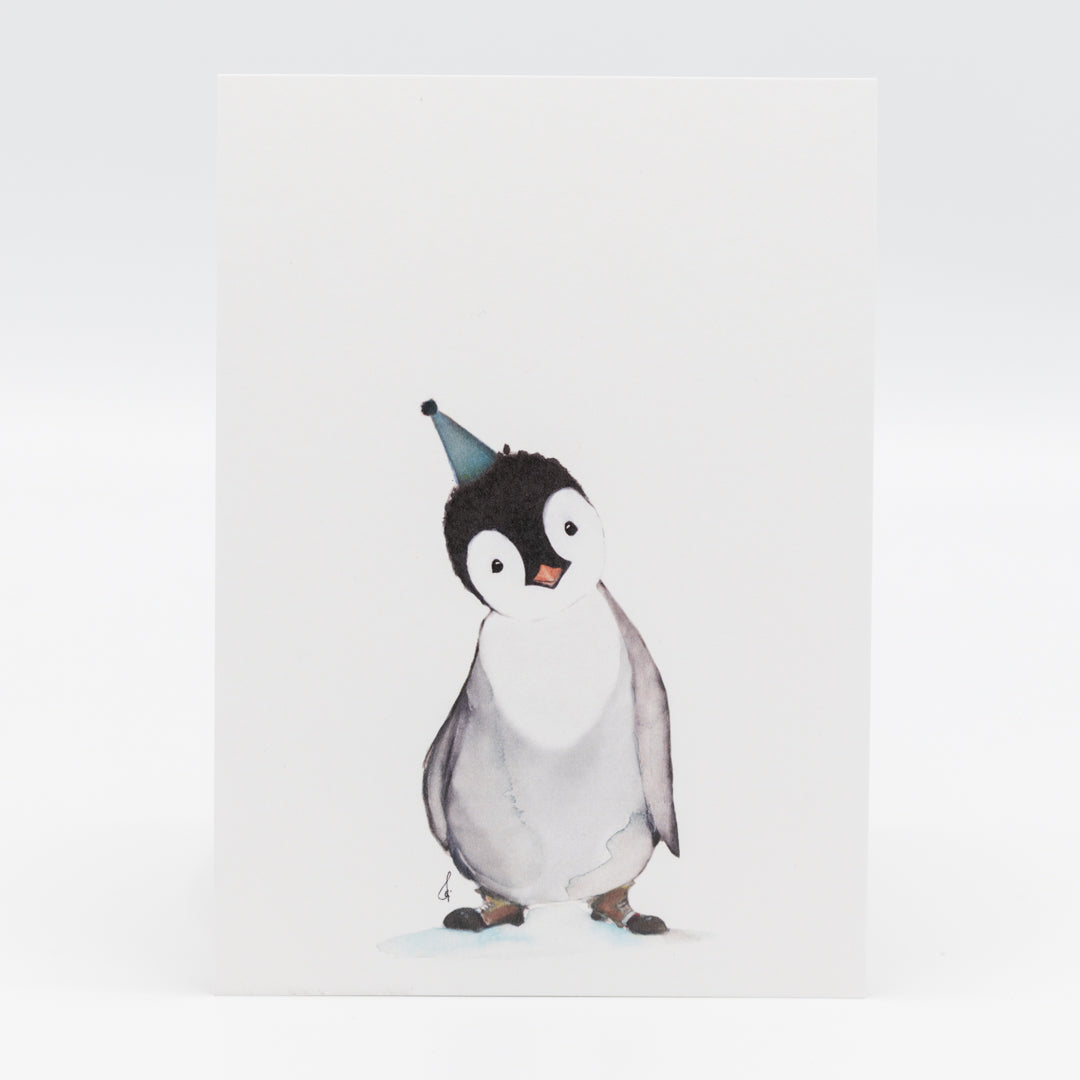 Wenskaart met pinguïn