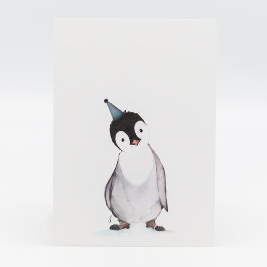 Wenskaart met pinguïn