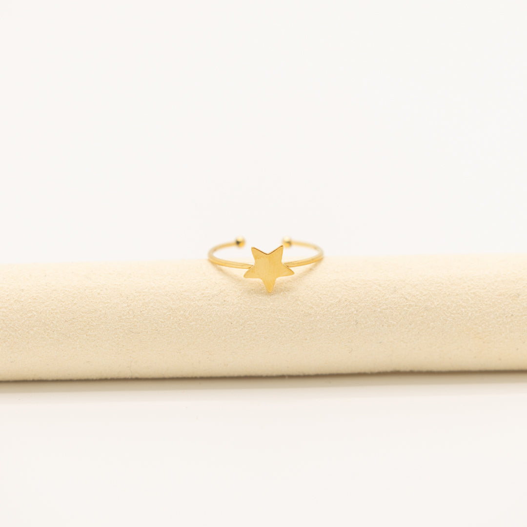 Kinderring met gouden sterretje