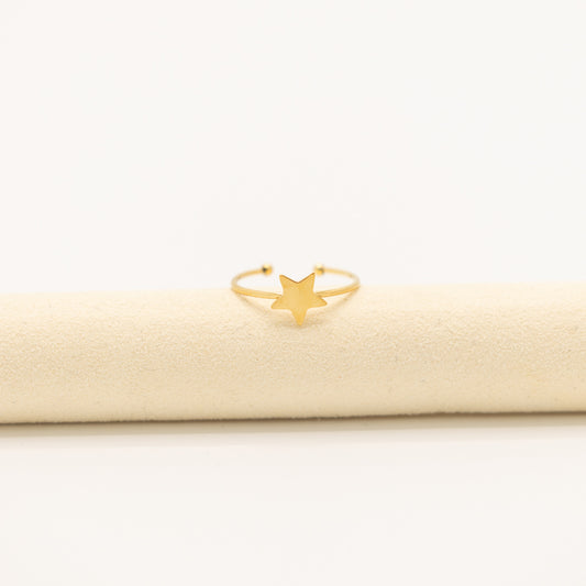Kinderring met gouden sterretje