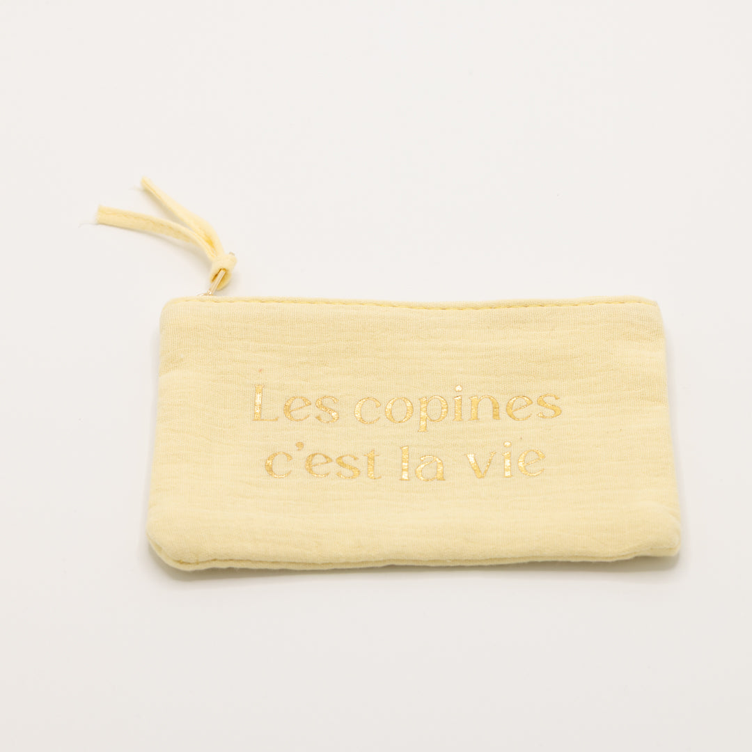 Etui - Les copines, c'est la vie (geel)