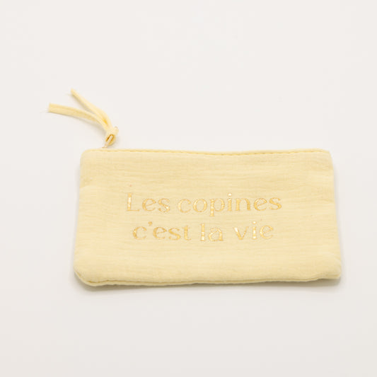 Etui - Les copines, c'est la vie (geel)