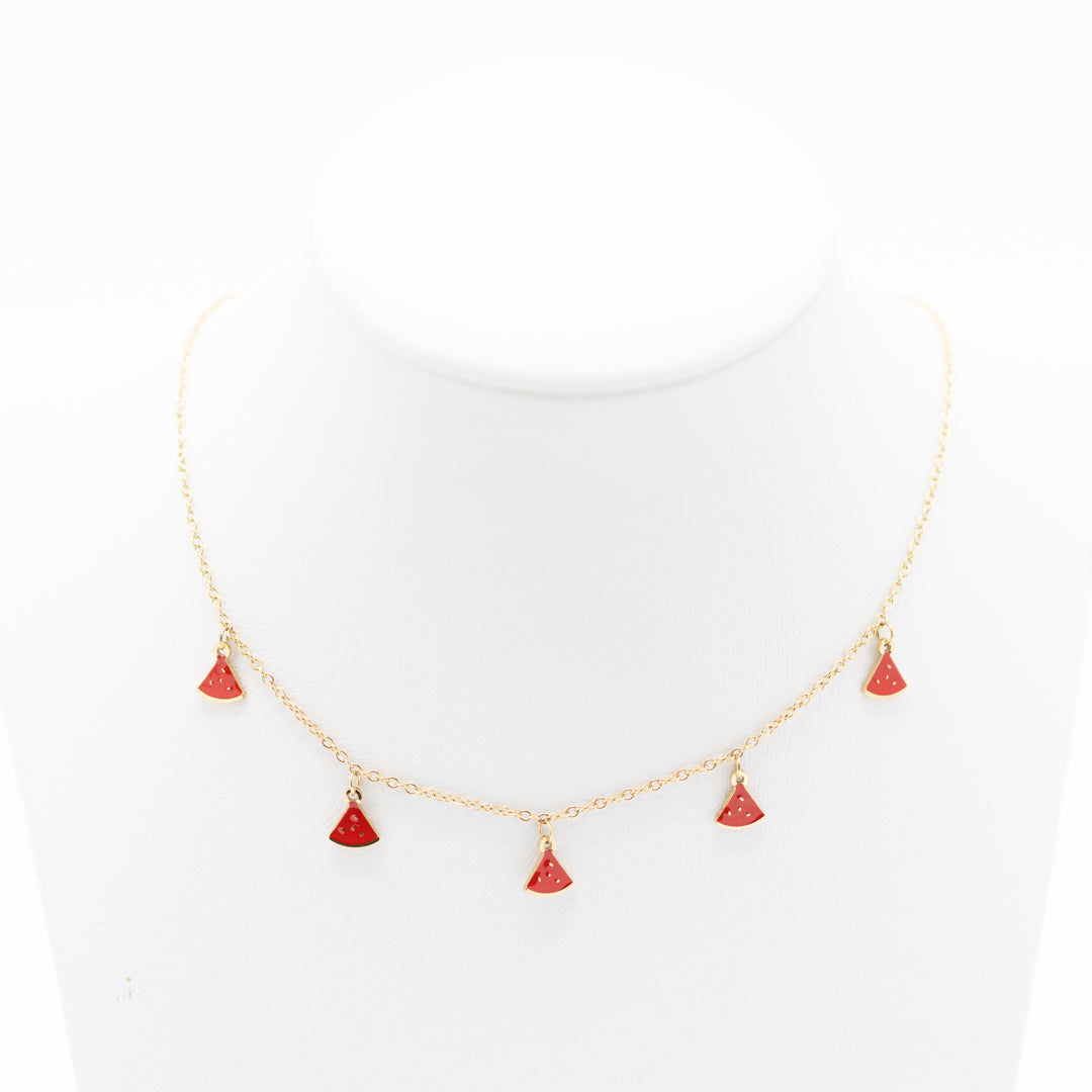 Ketting met pizza/watermeloentjes :)