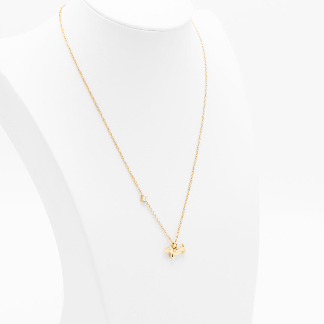 Ketting - Teckel met steentje