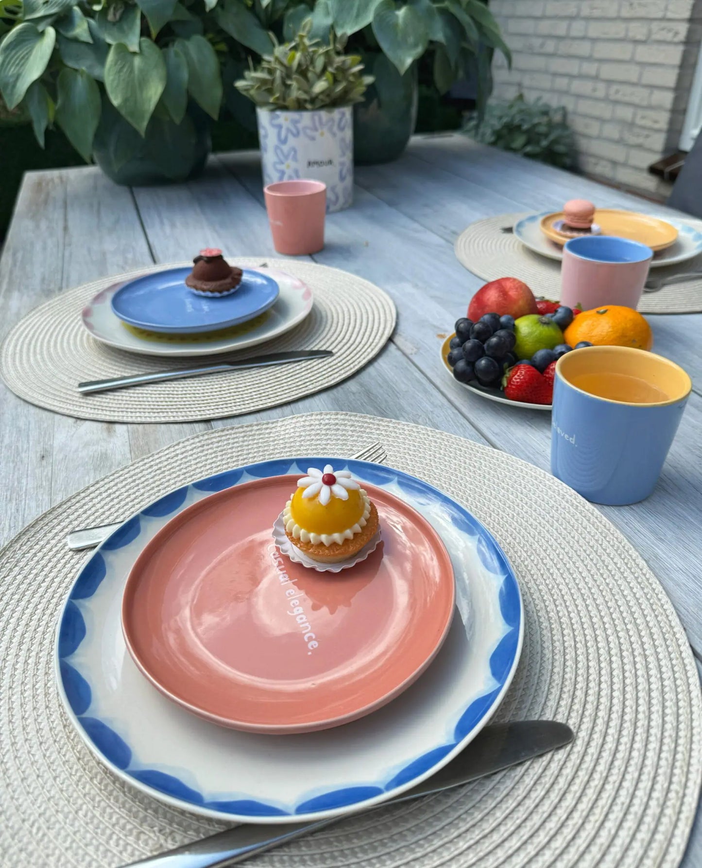 Kleurrijke bordjes - set van 4