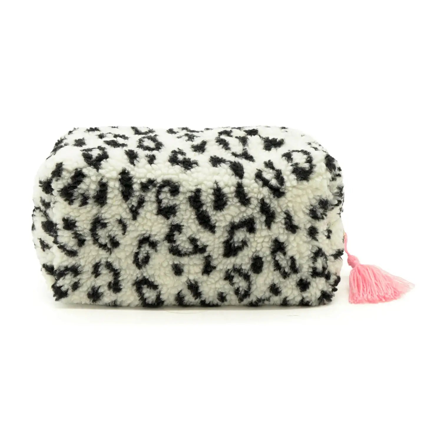 Rechthoekige toilettas Teddy - wit, roze
