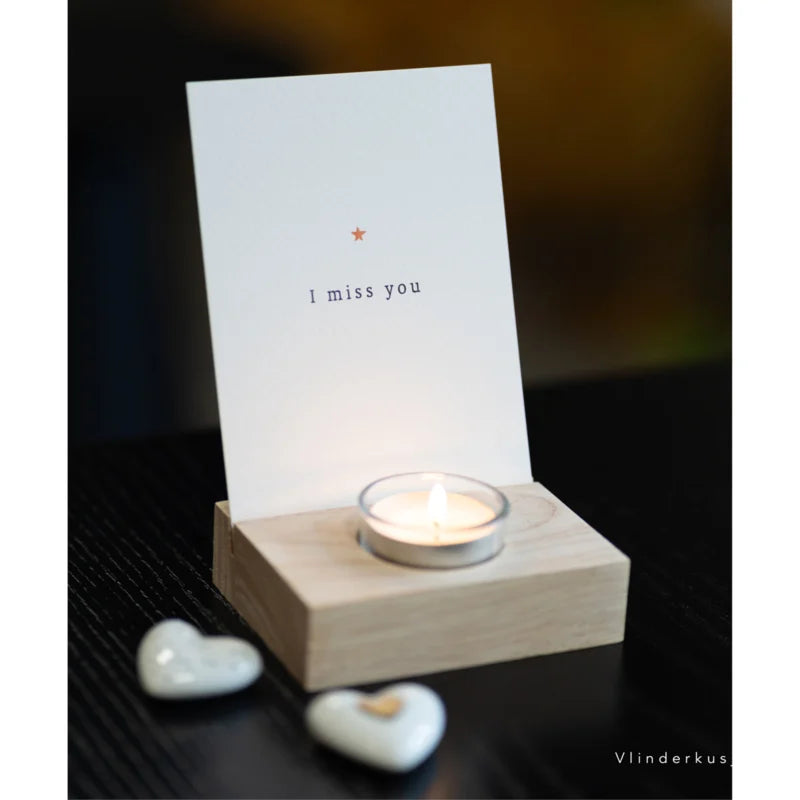 Gedenkplekje voor A6 kaart & minivaasje/theelichtje