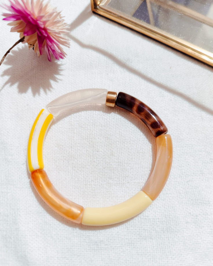 Armband - Geel/luipaard