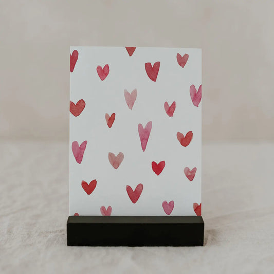 Wenskaart met hartjes